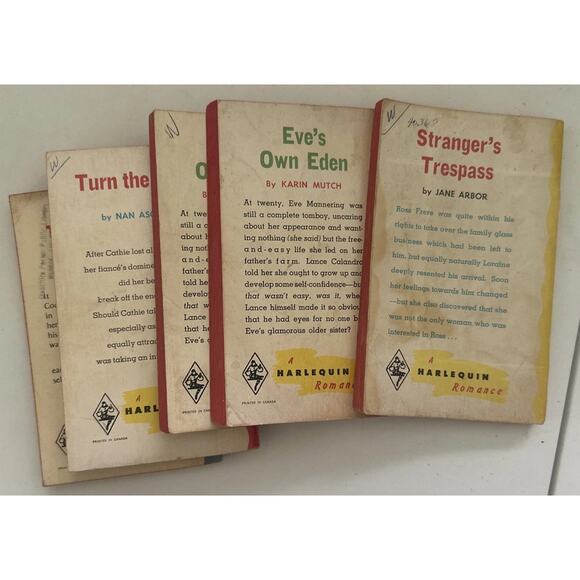 Lot of 17 Vintage Harlequin Romance Books 1970's Red Edge PB Some Under #1000 - Picture 6 of 8